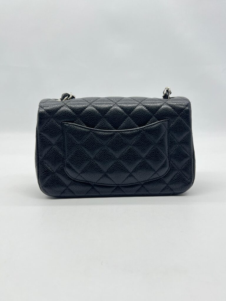 Chenel Mini Rectangular Caviar Black SHW