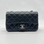 Chenel Mini Rectangular Caviar Black SHW