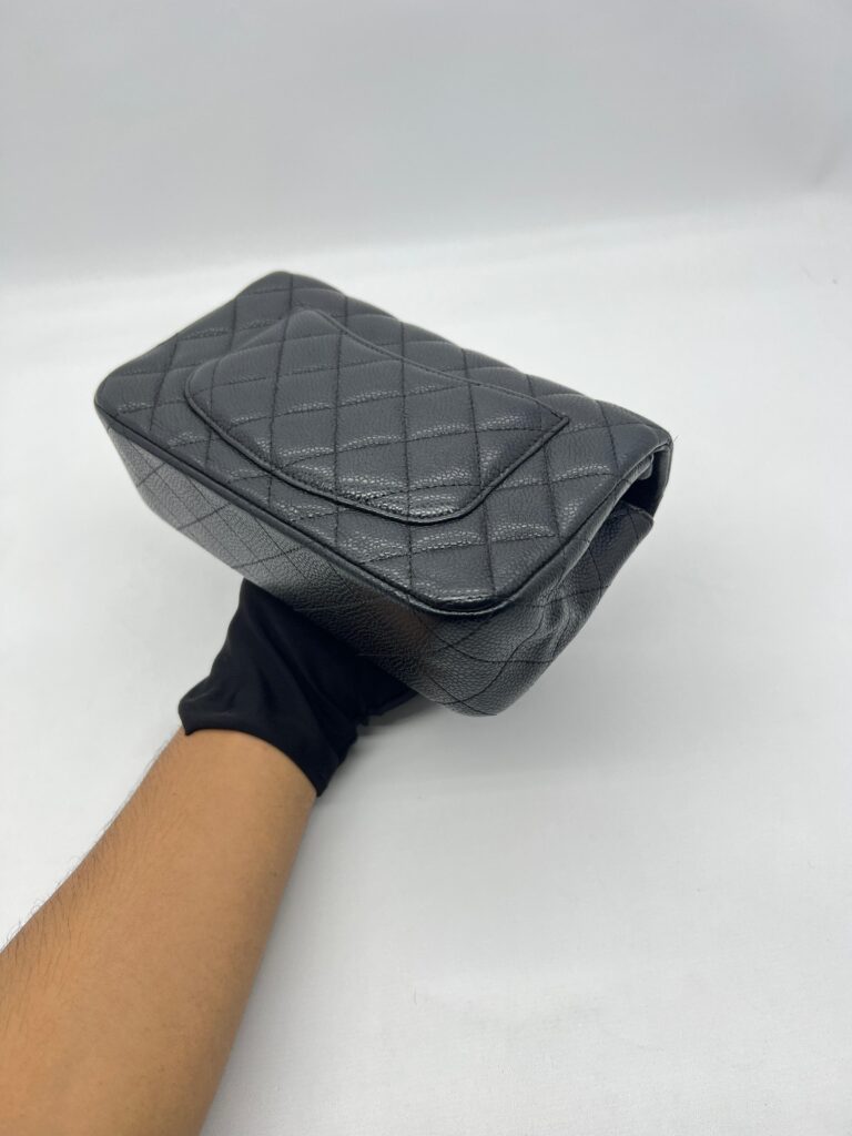 Chenel Mini Rectangular Caviar Black SHW