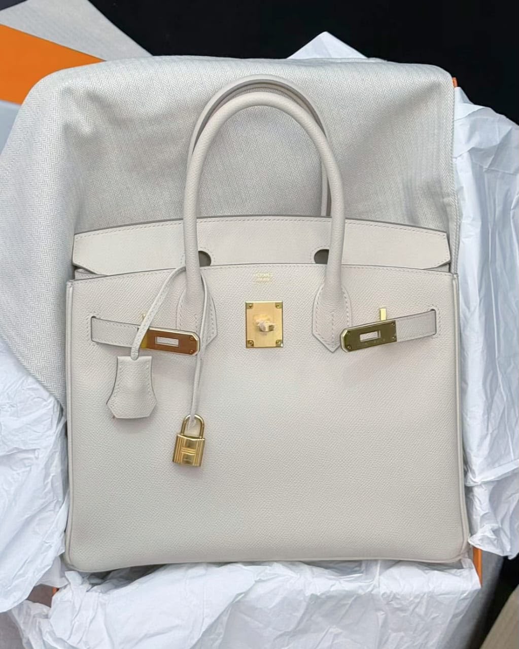 Hermes Birkin 30 Craie Epsom GHW