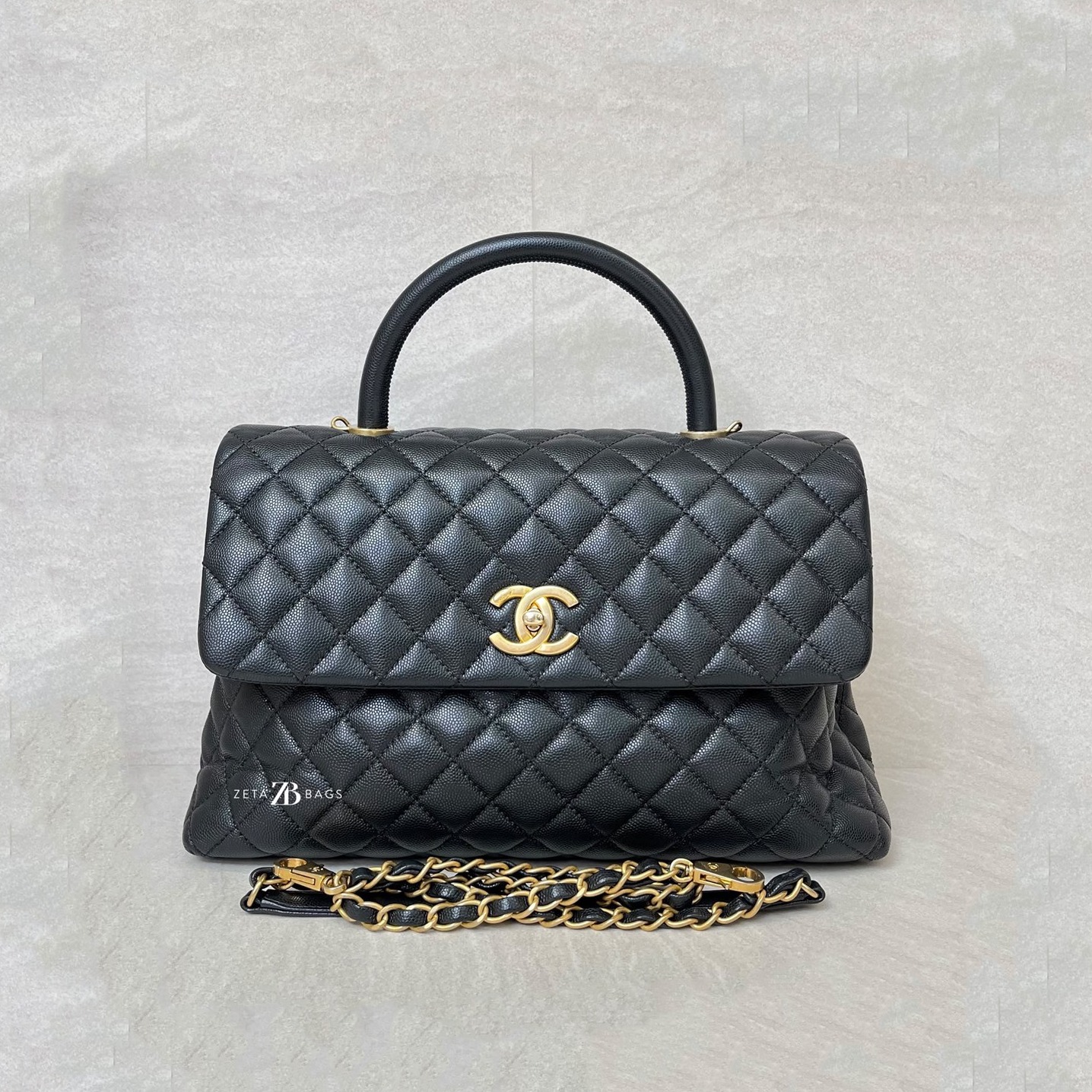 Chanel Coco Handle Large Caviar Black GHW