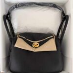Hermes Lindy 26 Black Clemence GHW