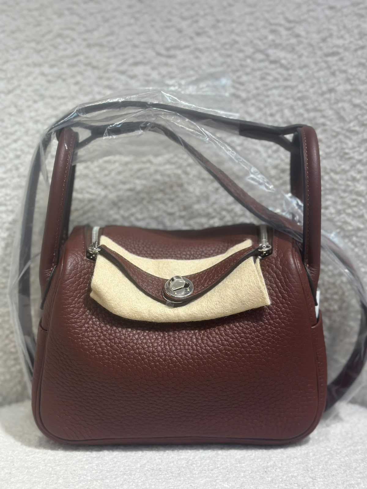 Hermes Mini Lindy Terre Clemence PHW