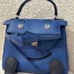 Hermes Kelly Doll Blue Tie