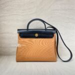 Hermes Herbag 31 Dune/Black/Cassis GHW