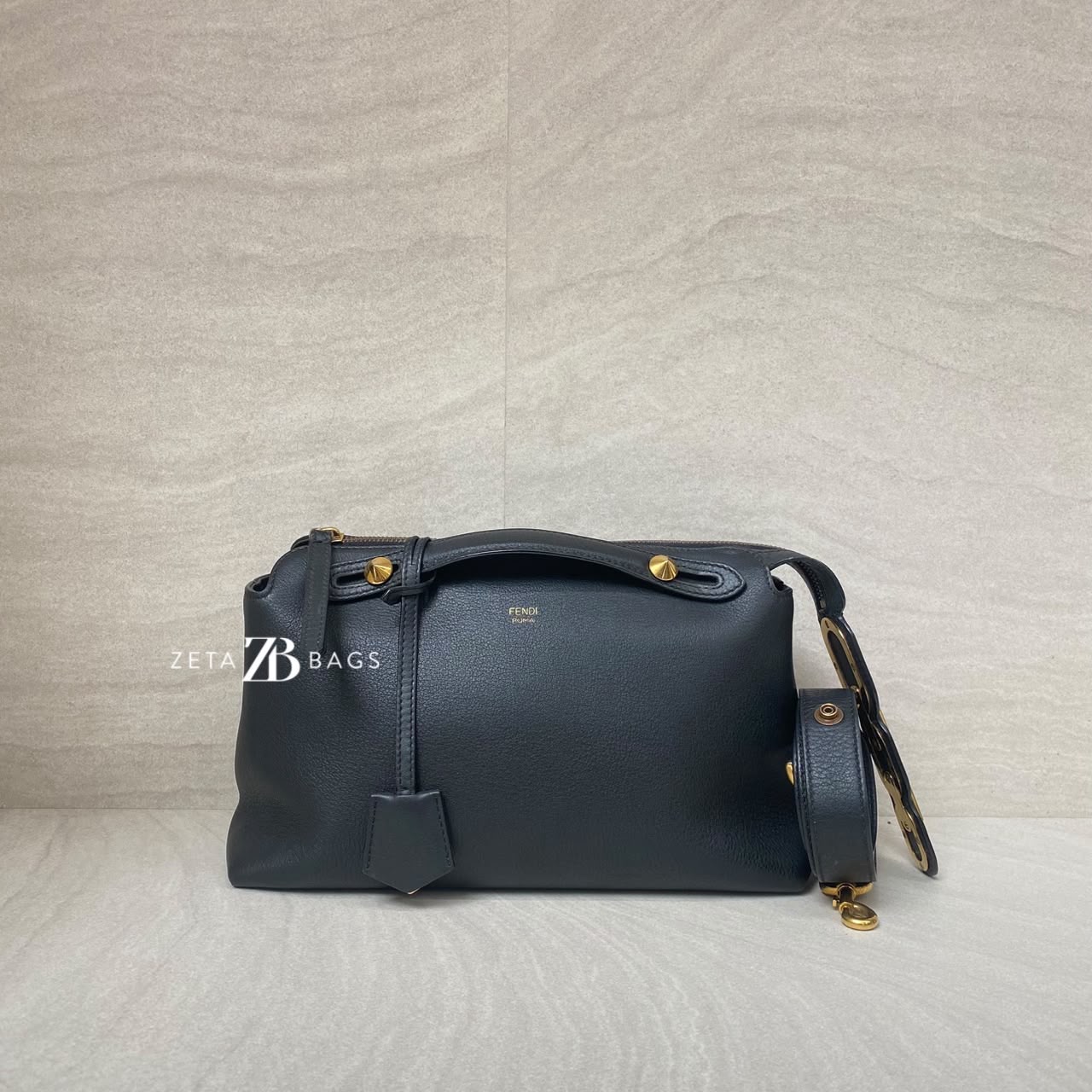 Fendi BTW Small Black Gold Tail GHW
