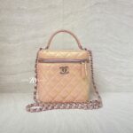 Chanel Vanity Case Iridescent Calfskin Pink Small SHW