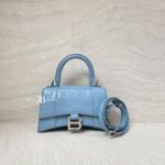 Balenciaga Hourglass XS Top Handle Blue Grey SHW