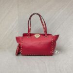 Valentino Rockstud Tote Hot Pink Light GHW